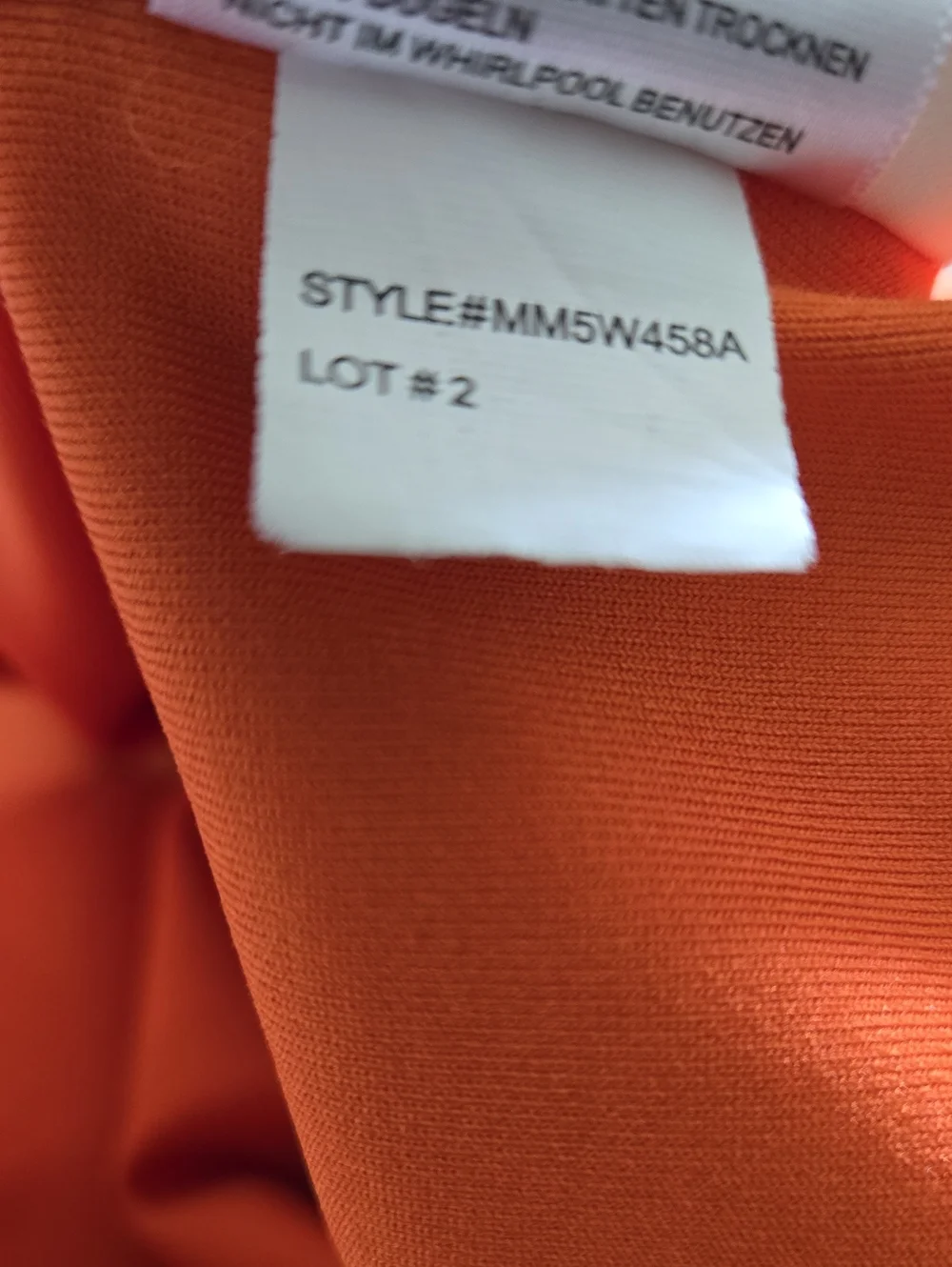 Michael Kors Orange One-Piece Swimsuit with Front Ring Accent